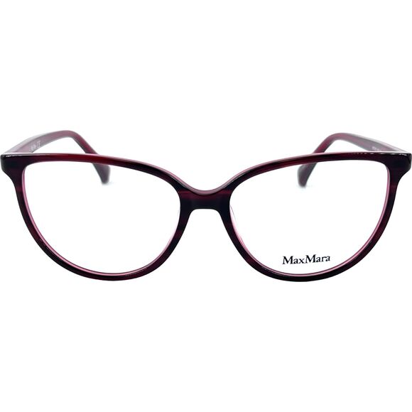 Max Mara MM5055 Womens Eyeglass Frame 069 Shiny Bordeaux